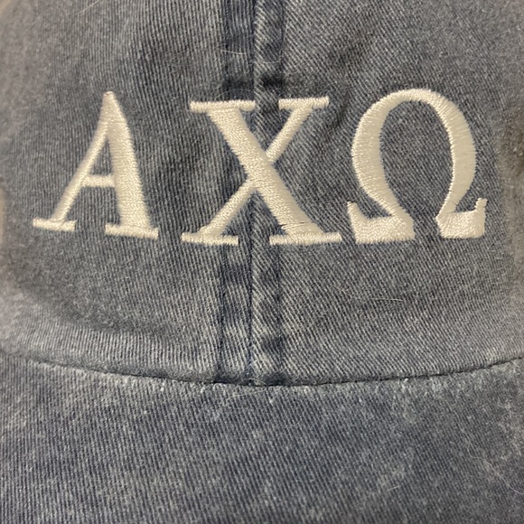 AXO Alpha Chi Omega Blue Baseball Cap - Picture 2 of 2
